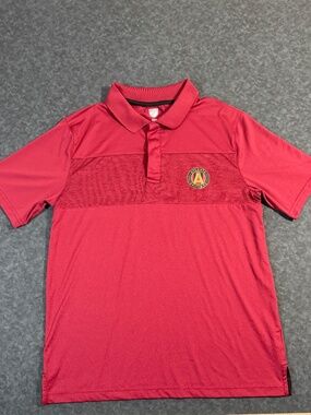 MLS Atlanta United FC Men's Performance Red Polo Shirt Size Large